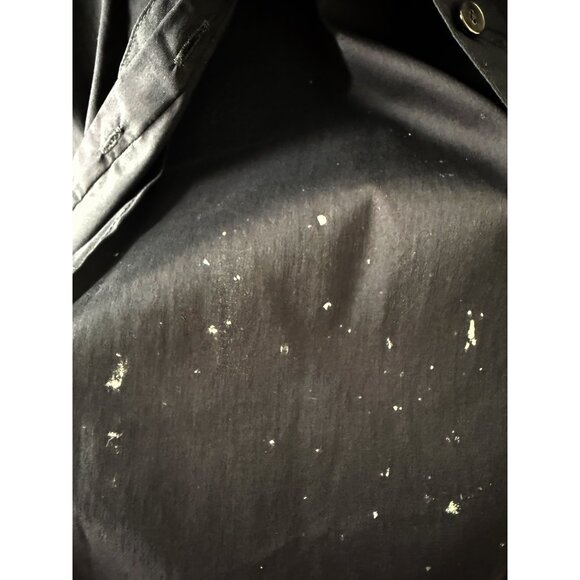 Chic Black Ruffled Women's Button Down Shirt - Picture 8 of 12